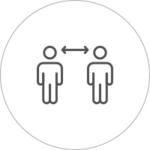 Hygienemaßnahme Abstand im Burghotel Staufeneck.