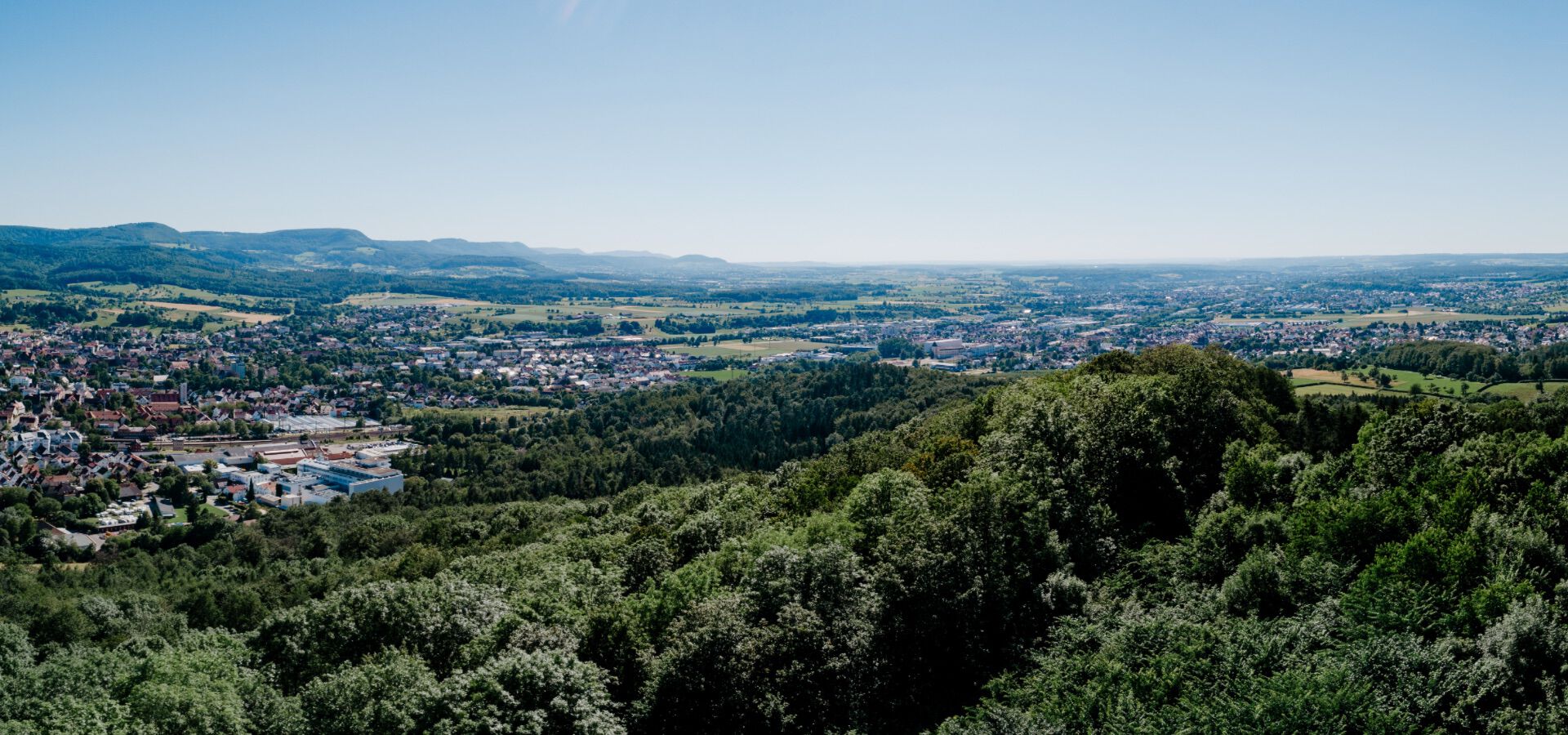 Überragender Ausblick vom Burghotel Staufeneck.
