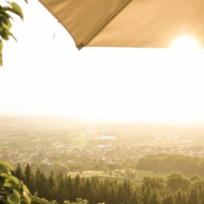 Panorama über das Filstall im Burghotel Staufeneck.