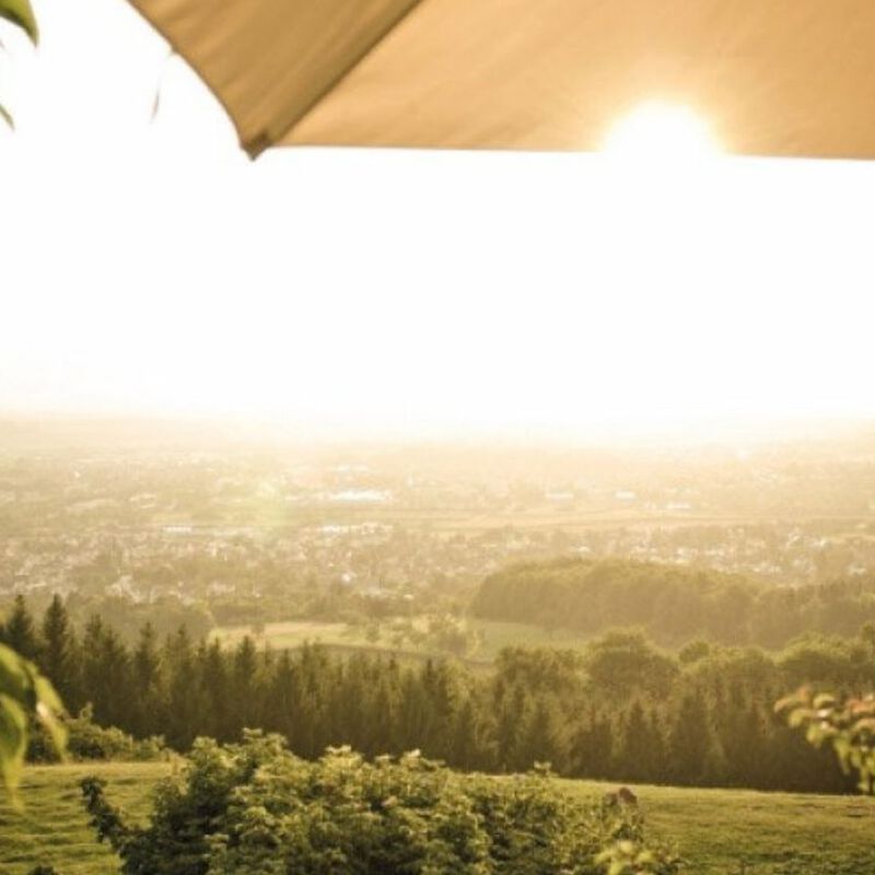 Ausblick vom Burghotel Staufeneck.